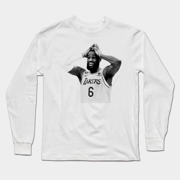 basketball // LeBron - james Long Sleeve T-Shirt by framehead